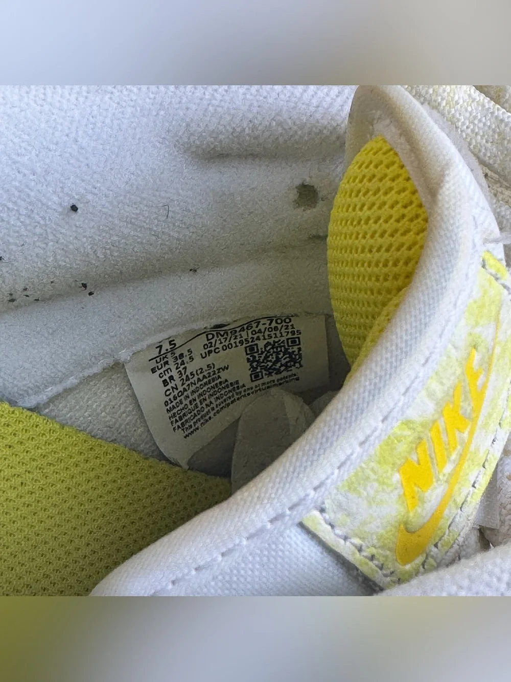 Yellow & White Nike Dunk Low